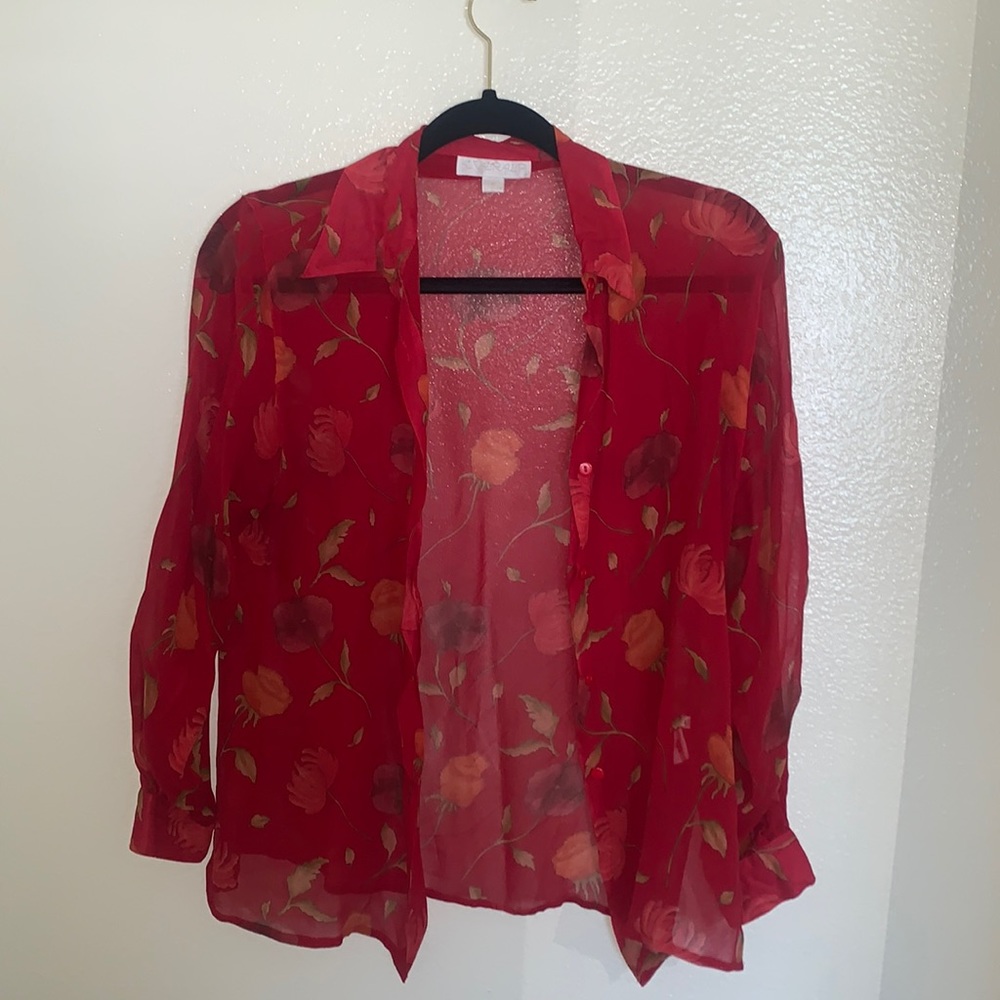 Red Floral Shirt